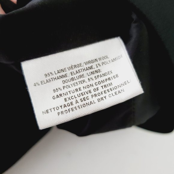 Judith & Charles Canada Top Short Sleeve Zip Back Wool Designer Modern Black 8 - Picture 7 of 9